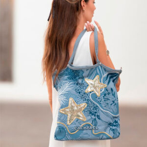 Bolso Cacharel Shopper Azul con Estrellas